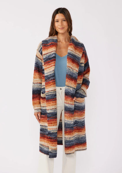 The Santa Barbara Space Dye Hooded Cardi