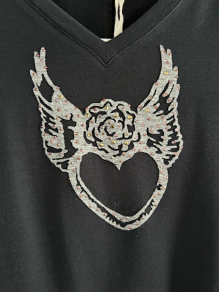 The Heart Wings Crystal Tee