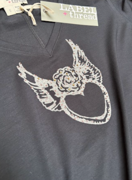 The Heart Wings Crystal Tee