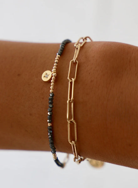The Beaded Star Medallion Bracelet