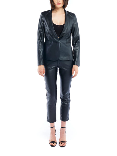 The Toby Vegan Leather Blazer