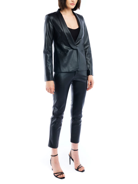 The Toby Vegan Leather Blazer
