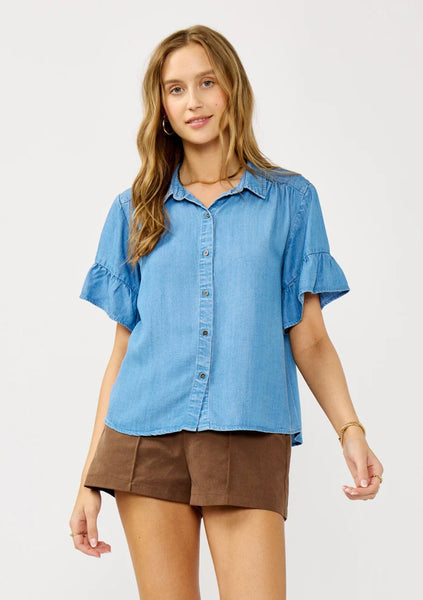 The Pacific Grove Ruffle Sleeve Top