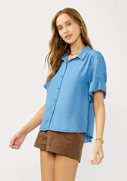 The Pacific Grove Ruffle Sleeve Top