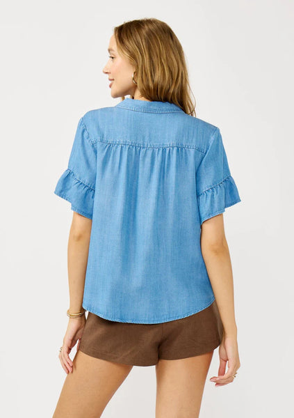 The Pacific Grove Ruffle Sleeve Top