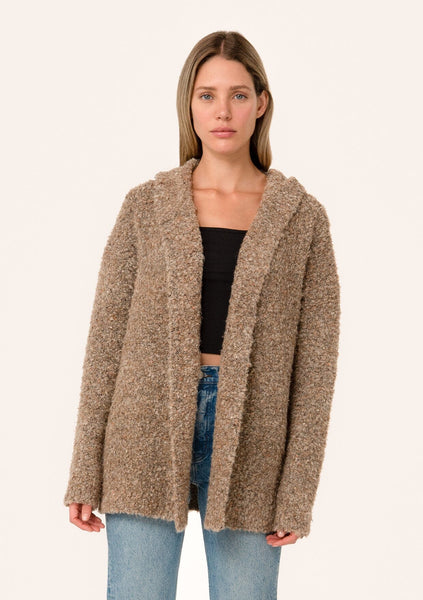 The Marled Boucle Hooded Cardigan