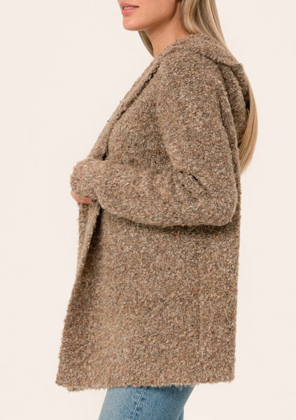 The Marled Boucle Hooded Cardigan