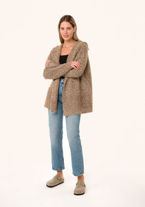 The Marled Boucle Hooded Cardigan