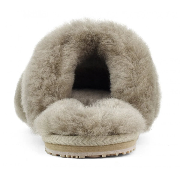 The 2 Stripe Slide Sheepskin Fur Slipper