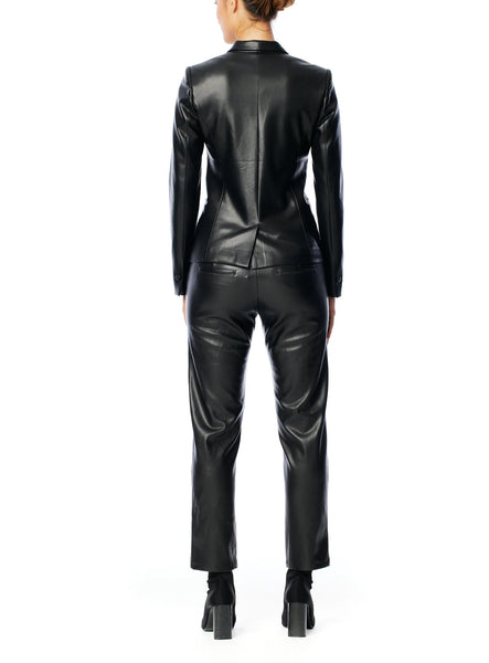 The Toby Vegan Leather Blazer