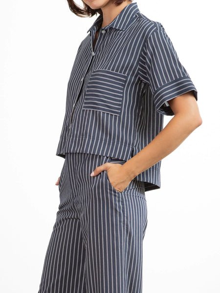 The Eddy Shirt in Marina Stripe