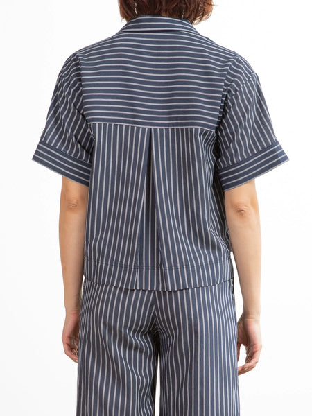 The Eddy Shirt in Marina Stripe