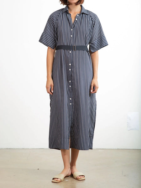 The Mona Dress in Marina Stripe