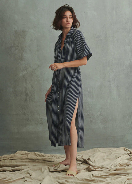The Mona Dress in Marina Stripe