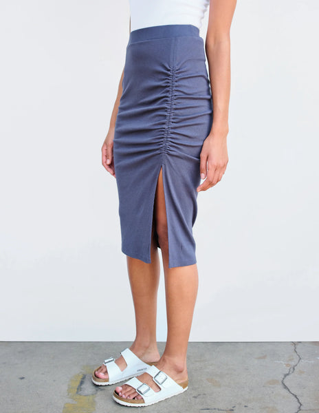 The Shirred Midi Skirt