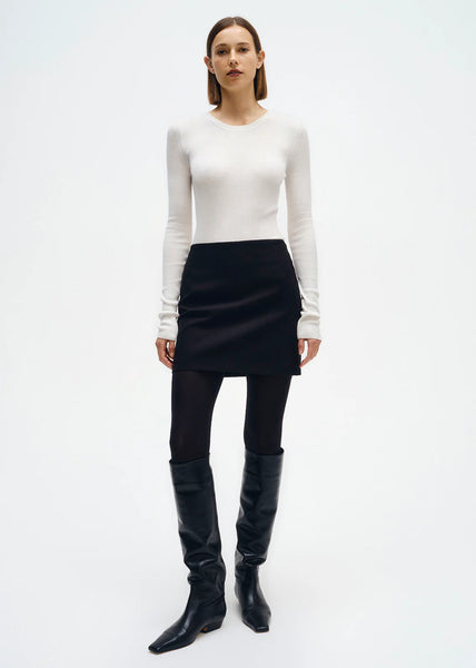 The Silk Sweater Rib L/S Crew