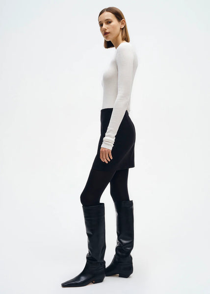 The Silk Sweater Rib L/S Crew