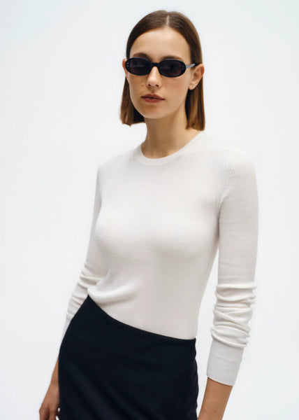 The Silk Sweater Rib L/S Crew