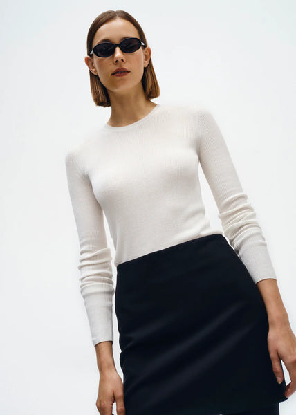 The Silk Sweater Rib L/S Crew