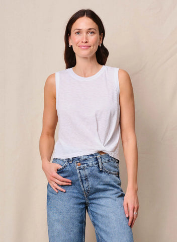 The Supima Slub Jersey Twist Muscle Tee