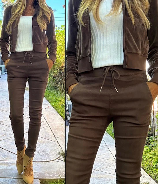The Shely Drawstring Corduroy Brown