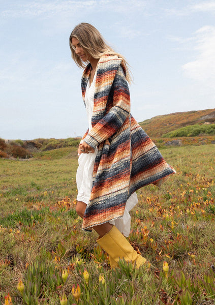 The Santa Barbara Space Dye Hooded Cardi