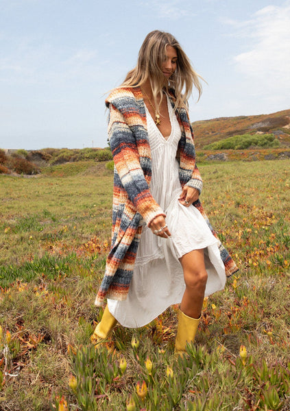The Santa Barbara Space Dye Hooded Cardi