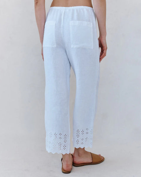 The Beach Crop With Embroidered Hem