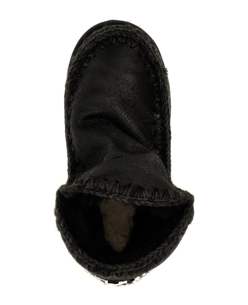The Eskimo Shearling Boot with Rhinestone Logo
