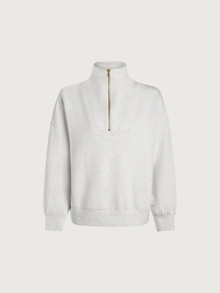 The Hawley Half Zip - Ivory Marl