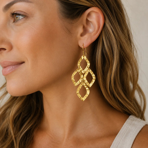 The Cabo Iris Earring in Gold