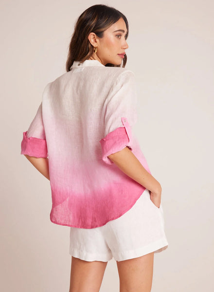 The Pink Ombre Dye Pink Button Down