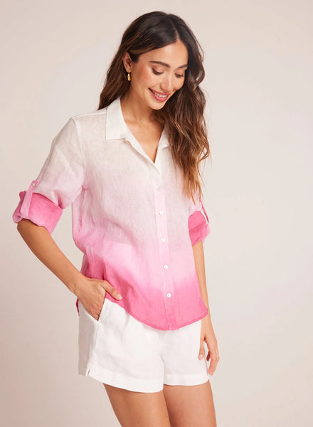 The Pink Ombre Dye Pink Button Down
