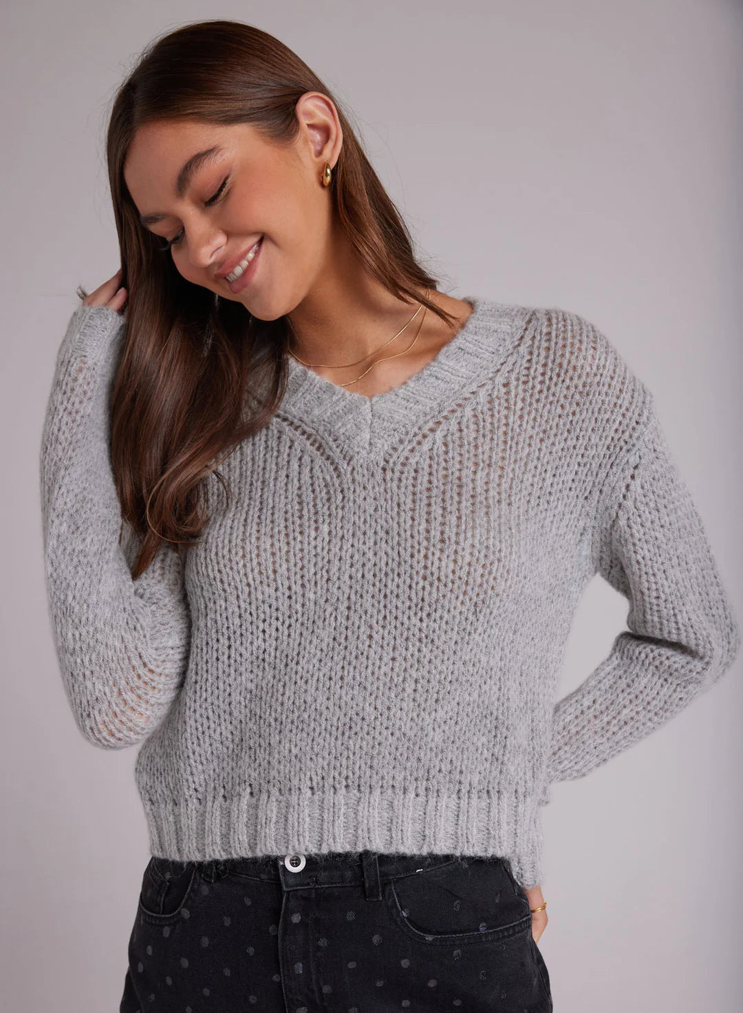The V Neck Chunky Sweater