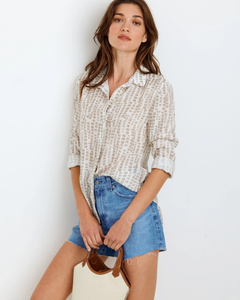 The Clean Front Hipster Shirt - Abstract Blocks Print