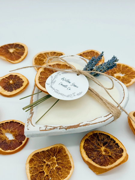 The Summer Citrus Small Heart Dough Candle