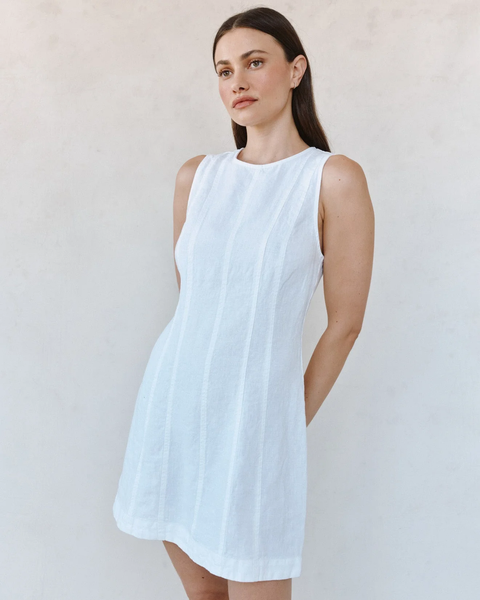 The Seamed Zip Back Mini Dress