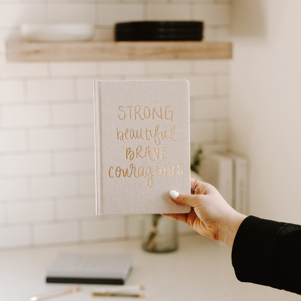 The Strong Beautiful Brave Courageous Fabric Journal
