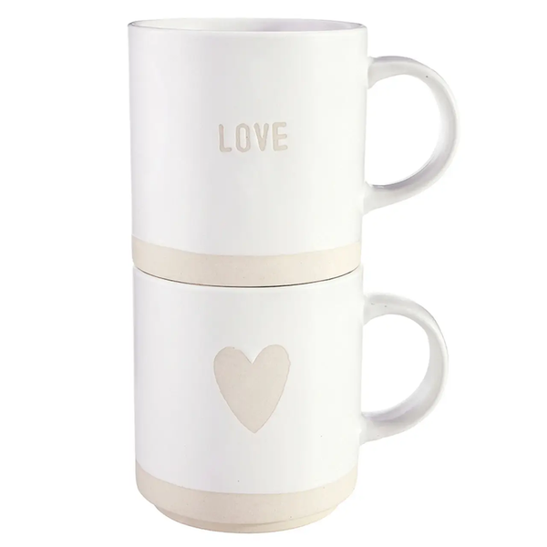 The Face To Face Stackable Mugs - Love/Heart