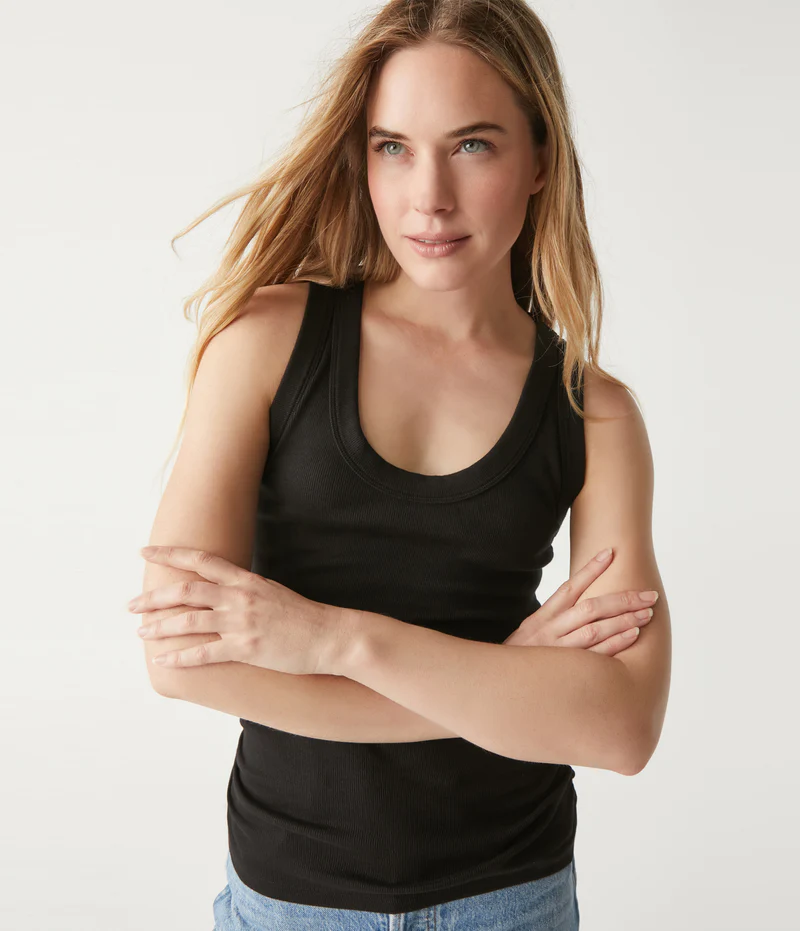 The Michael Ruched Scoop Neck Tank