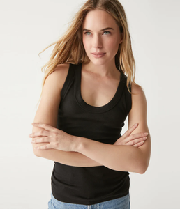 The Michael Ruched Scoop Neck Tank