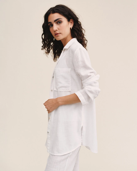 The Long Sleeve Pocket Button Down Tunic