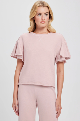 The Ruffle Sleeve French Terry Top