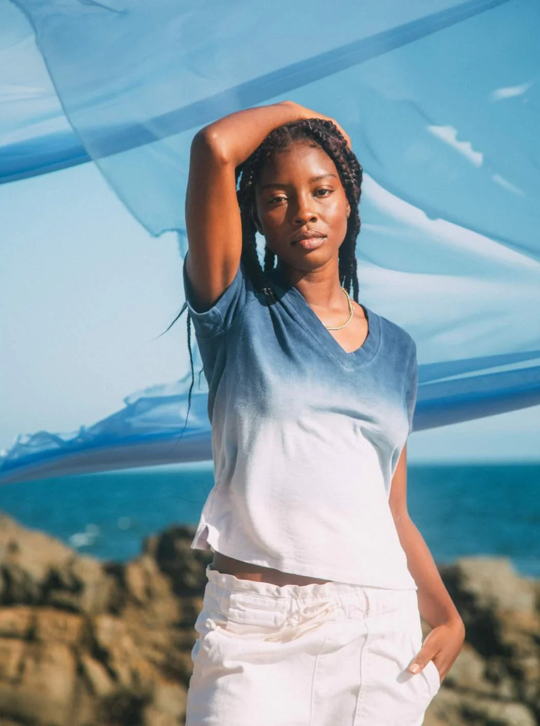 The Classic V Neck Tee - Ombre