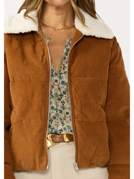 The Emerson Cord Zip Jacket with Sherpa Collar