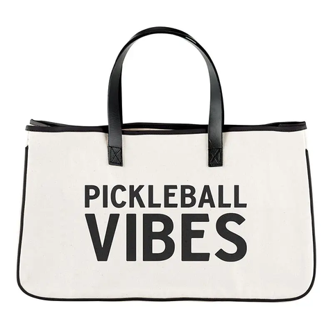 The Pickleball Vibes Canvas Tote