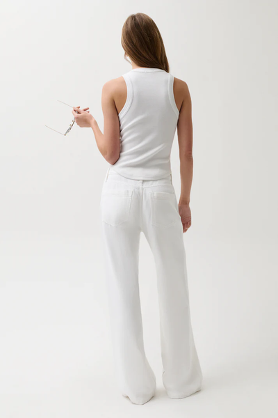 The Jadyn Mid Rise Drawstring Palazzo Jean