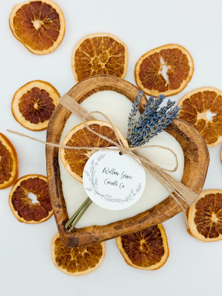 The Summer Citrus Small Heart Dough Candle