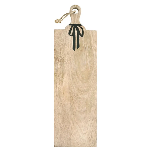 The Long Mango Wood Board - Black Bow