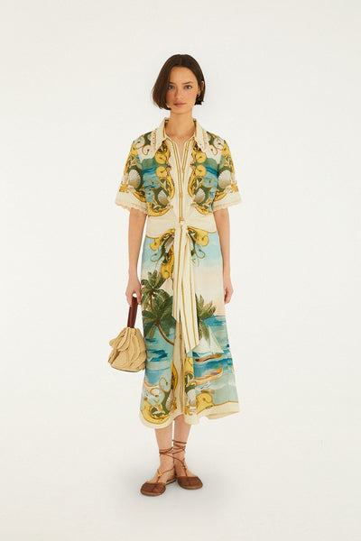 The Majestic Sea Tie Front Dress